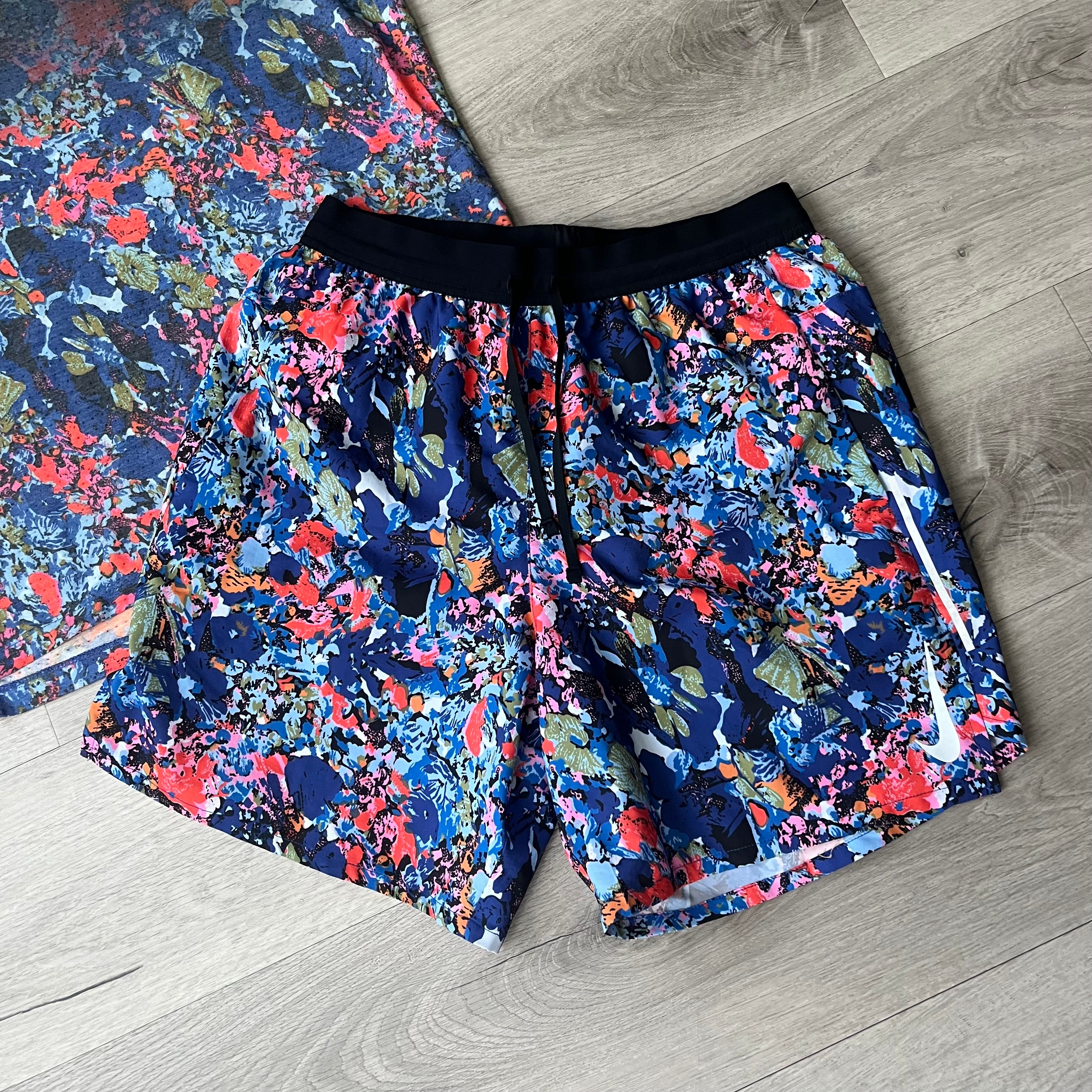 Nike floral running shorts best sale